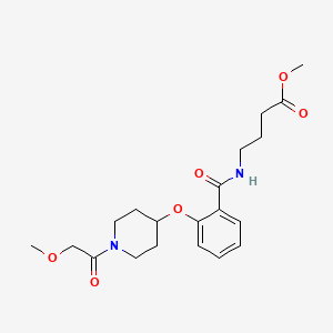 methyl 4-[(2-{[1-(methoxyacetyl)-4-piperidinyl]oxy}benzoyl)amino]butanoate