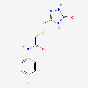 N-(4-chlorophenyl)-2-{[(5-oxo-4,5-dihydro-1H-1,2,4-triazol-3-yl)methyl]thio}acetamide