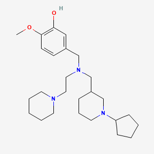 molecular formula C26H43N3O2 B5985447 5-({[(1-cyclopentyl-3-piperidinyl)methyl][2-(1-piperidinyl)ethyl]amino}methyl)-2-methoxyphenol 