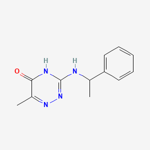 molecular formula C12H14N4O B5985478 6-methyl-3-[(1-phenylethyl)amino]-1,2,4-triazin-5(4H)-one 