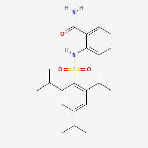 molecular formula C22H30N2O3S B5985489 2-{[(2,4,6-triisopropylphenyl)sulfonyl]amino}benzamide 