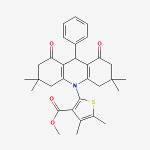 methyl 4,5-dimethyl-2-(3,3,6,6-tetramethyl-1,8-dioxo-9-phenyl-2,3,4,5,6,7,8,9-octahydro-10(1H)-acridinyl)-3-thiophenecarboxylate