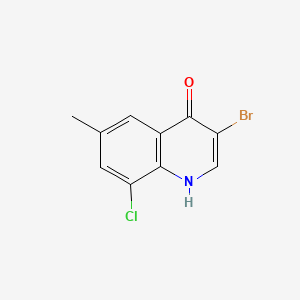 molecular formula C10H7BrClNO B598553 3-Bromo-8-chloro-6-methylquinolin-4(1H)-one CAS No. 1204810-55-8