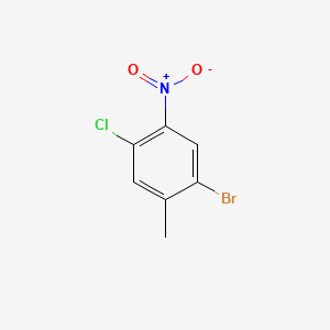 molecular formula C7H5BrClNO2 B598554 2-Bromo-5-chloro-4-nitrotoluene CAS No. 10289-13-1