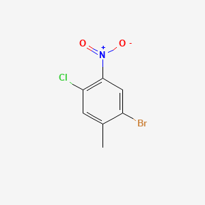 molecular formula C7H5BrClNO2 B598554 2-溴-5-氯-4-硝基甲苯 CAS No. 10289-13-1