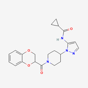 N-{1-[1-(2,3-dihydro-1,4-benzodioxin-2-ylcarbonyl)-4-piperidinyl]-1H-pyrazol-5-yl}cyclopropanecarboxamide