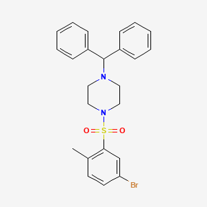 molecular formula C24H25BrN2O2S B5985551 1-[(5-bromo-2-methylphenyl)sulfonyl]-4-(diphenylmethyl)piperazine 