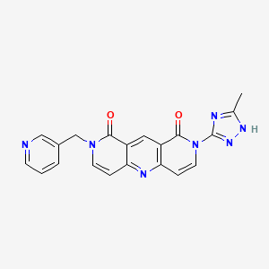 molecular formula C20H15N7O2 B5985572 2-(3-methyl-1H-1,2,4-triazol-5-yl)-8-(3-pyridinylmethyl)pyrido[4,3-b]-1,6-naphthyridine-1,9(2H,8H)-dione 