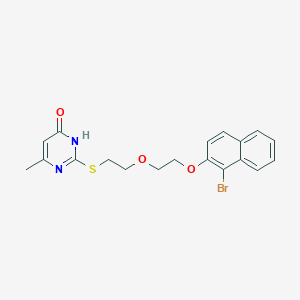 2-[(2-{2-[(1-bromo-2-naphthyl)oxy]ethoxy}ethyl)thio]-6-methyl-4-pyrimidinol