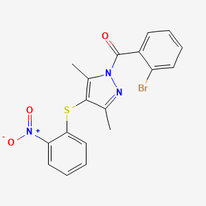 1-(2-bromobenzoyl)-3,5-dimethyl-4-[(2-nitrophenyl)thio]-1H-pyrazole