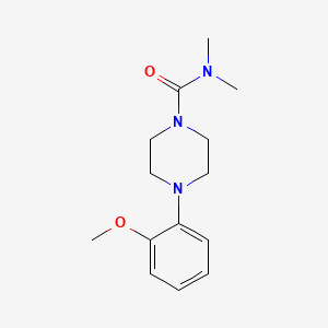 molecular formula C14H21N3O2 B5985602 4-(2-methoxyphenyl)-N,N-dimethyl-1-piperazinecarboxamide 
