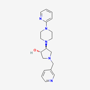 molecular formula C19H25N5O B5985623 (3S*,4S*)-1-(3-pyridinylmethyl)-4-[4-(2-pyridinyl)-1-piperazinyl]-3-pyrrolidinol 