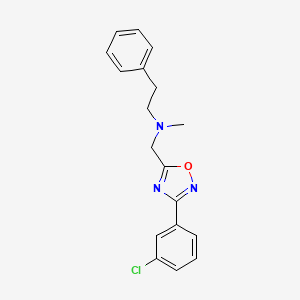 N-{[3-(3-chlorophenyl)-1,2,4-oxadiazol-5-yl]methyl}-N-methyl-2-phenylethanamine