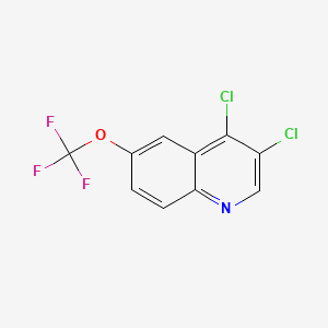 molecular formula C10H4Cl2F3NO B598563 3,4-Dichloro-6-(trifluoromethoxy)quinoline CAS No. 1204810-06-9