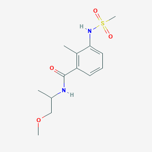 molecular formula C13H20N2O4S B5985636 N-(2-methoxy-1-methylethyl)-2-methyl-3-[(methylsulfonyl)amino]benzamide 