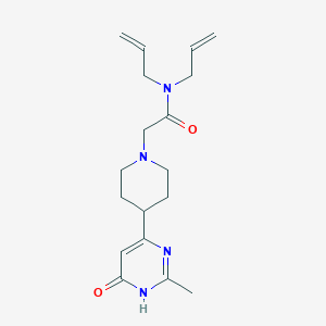 molecular formula C18H26N4O2 B5985644 N,N-diallyl-2-[4-(6-hydroxy-2-methylpyrimidin-4-yl)piperidin-1-yl]acetamide 