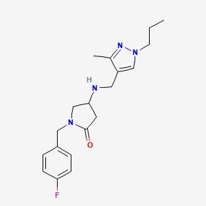 1-(4-fluorobenzyl)-4-{[(3-methyl-1-propyl-1H-pyrazol-4-yl)methyl]amino}-2-pyrrolidinone