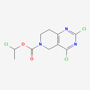 molecular formula C10H10Cl3N3O2 B598567 1-Chloroethyl 2,4-dichloro-7,8-dihydropyrido[4,3-d]pyrimidine-6(5H)-carboxylate CAS No. 1201781-22-7