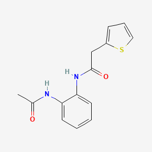 molecular formula C14H14N2O2S B5985671 N-[2-(acetylamino)phenyl]-2-(2-thienyl)acetamide 