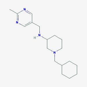 molecular formula C18H30N4 B5985680 1-(cyclohexylmethyl)-N-[(2-methyl-5-pyrimidinyl)methyl]-3-piperidinamine 