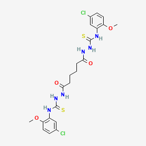 2,2'-(1,6-dioxo-1,6-hexanediyl)bis[N-(5-chloro-2-methoxyphenyl)hydrazinecarbothioamide]