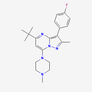 5-tert-butyl-3-(4-fluorophenyl)-2-methyl-7-(4-methyl-1-piperazinyl)pyrazolo[1,5-a]pyrimidine