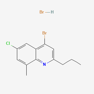 molecular formula C13H14Br2ClN B598570 4-Bromo-6-chloro-8-methyl-2-propylquinoline hydrobromide CAS No. 1204810-19-4