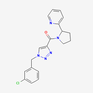 2-(1-{[1-(3-chlorobenzyl)-1H-1,2,3-triazol-4-yl]carbonyl}-2-pyrrolidinyl)pyridine