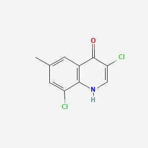 molecular formula C10H7Cl2NO B598572 3,8-Dichloro-6-methylquinolin-4(1H)-one CAS No. 1204811-45-9