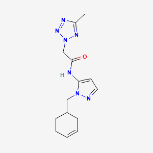 N-[1-(3-cyclohexen-1-ylmethyl)-1H-pyrazol-5-yl]-2-(5-methyl-2H-tetrazol-2-yl)acetamide