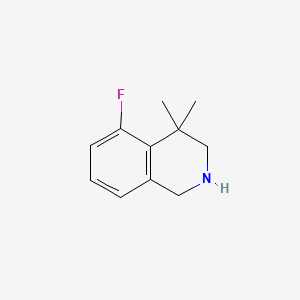 molecular formula C11H14FN B598573 5-Fluoro-4,4-dimethyl-1,2,3,4-tetrahydroisoquinoline CAS No. 1203686-29-6