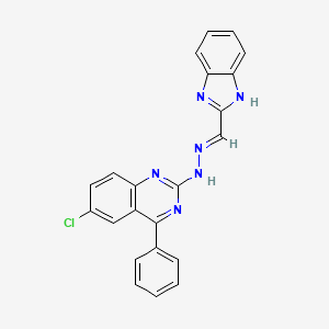 1H-benzimidazole-2-carbaldehyde (6-chloro-4-phenyl-2-quinazolinyl)hydrazone