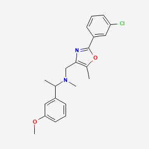 N-{[2-(3-chlorophenyl)-5-methyl-1,3-oxazol-4-yl]methyl}-1-(3-methoxyphenyl)-N-methylethanamine