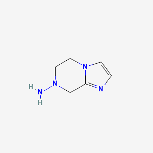 molecular formula C6H10N4 B598579 5,6-Dihydro-8H-imidazo[1,2-A]pyrazin-7-ylamine CAS No. 1203305-56-9