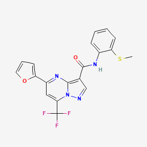 5-(2-furyl)-N-[2-(methylthio)phenyl]-7-(trifluoromethyl)pyrazolo[1,5-a]pyrimidine-3-carboxamide