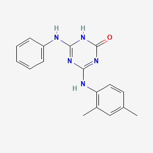 molecular formula C17H17N5O B5985801 6-anilino-4-[(2,4-dimethylphenyl)amino]-1,3,5-triazin-2(1H)-one 