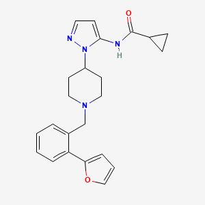 N-(1-{1-[2-(2-furyl)benzyl]-4-piperidinyl}-1H-pyrazol-5-yl)cyclopropanecarboxamide