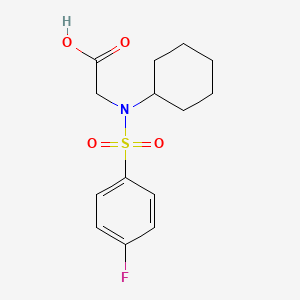 N-cyclohexyl-N-[(4-fluorophenyl)sulfonyl]glycine