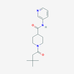 molecular formula C17H25N3O2 B5985842 1-(3,3-dimethylbutanoyl)-N-3-pyridinyl-4-piperidinecarboxamide 