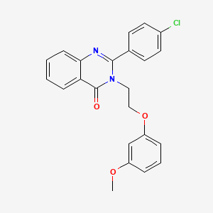 molecular formula C23H19ClN2O3 B5985858 2-(4-chlorophenyl)-3-[2-(3-methoxyphenoxy)ethyl]-4(3H)-quinazolinone 