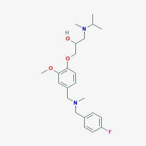 molecular formula C23H33FN2O3 B5985889 1-(4-{[(4-fluorobenzyl)(methyl)amino]methyl}-2-methoxyphenoxy)-3-[isopropyl(methyl)amino]-2-propanol 