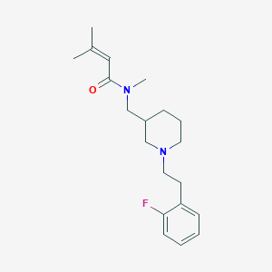 N-({1-[2-(2-fluorophenyl)ethyl]-3-piperidinyl}methyl)-N,3-dimethyl-2-butenamide