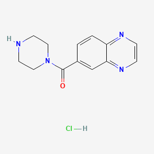 molecular formula C13H15ClN4O B598591 Piperazin-1-yl(quinoxalin-6-yl)methanone hydrochloride CAS No. 1204298-55-4