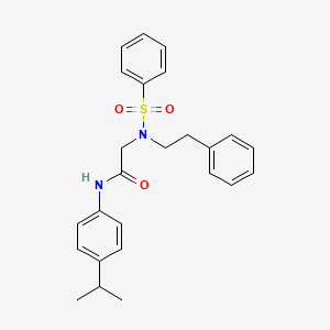 N~1~-(4-isopropylphenyl)-N~2~-(2-phenylethyl)-N~2~-(phenylsulfonyl)glycinamide