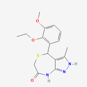 4-(2-ethoxy-3-methoxyphenyl)-3-methyl-4,8-dihydro-1H-pyrazolo[3,4-e][1,4]thiazepin-7(6H)-one