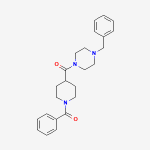 molecular formula C24H29N3O2 B5985934 1-[(1-benzoyl-4-piperidinyl)carbonyl]-4-benzylpiperazine 