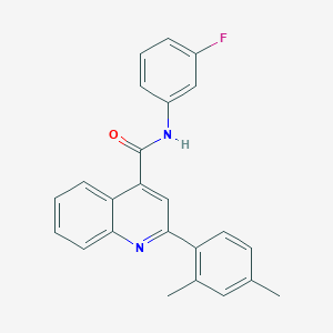 molecular formula C24H19FN2O B5985941 2-(2,4-dimethylphenyl)-N-(3-fluorophenyl)-4-quinolinecarboxamide 