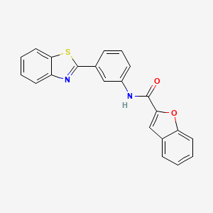 N-[3-(1,3-benzothiazol-2-yl)phenyl]-1-benzofuran-2-carboxamide