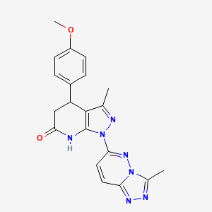 4-(4-methoxyphenyl)-3-methyl-1-(3-methyl[1,2,4]triazolo[4,3-b]pyridazin-6-yl)-1,4,5,7-tetrahydro-6H-pyrazolo[3,4-b]pyridin-6-one