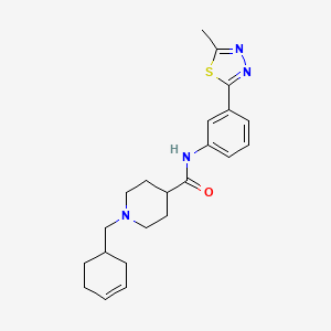 1-(3-cyclohexen-1-ylmethyl)-N-[3-(5-methyl-1,3,4-thiadiazol-2-yl)phenyl]-4-piperidinecarboxamide